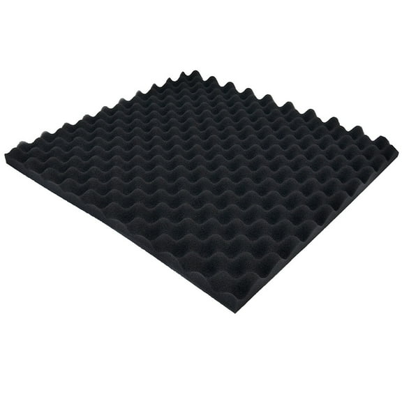 Acoustic Soundproof Foam Panels Noise Reduction Studio Treatment Tiles - High Density Multi Use Home Studio Vocal Booth Installation(Black)