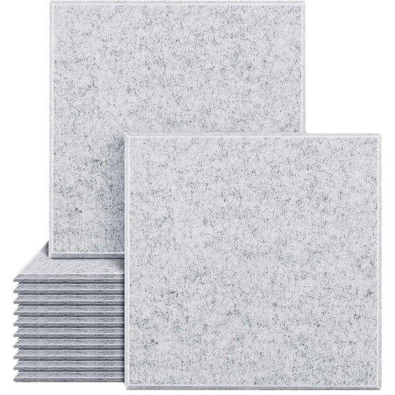 Acoustic Soundproof Panels 12x12 Self High Density Polyester Foam Tiles for Wall Noise Reduction in Home Office Recording Studio