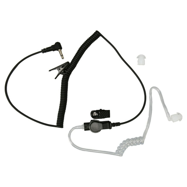 Acoustic Tube Earpiece 3.5mm Plug Clear Acoustic Coil Tube Earbud for 2