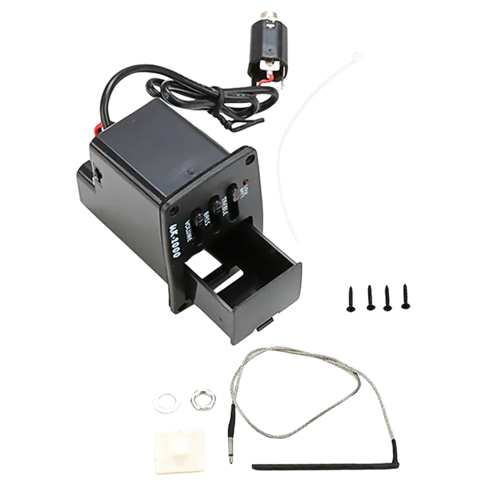 Acoustic Ukulele Pickup Guitar Eq Equalizer with Cable Instrument Metal