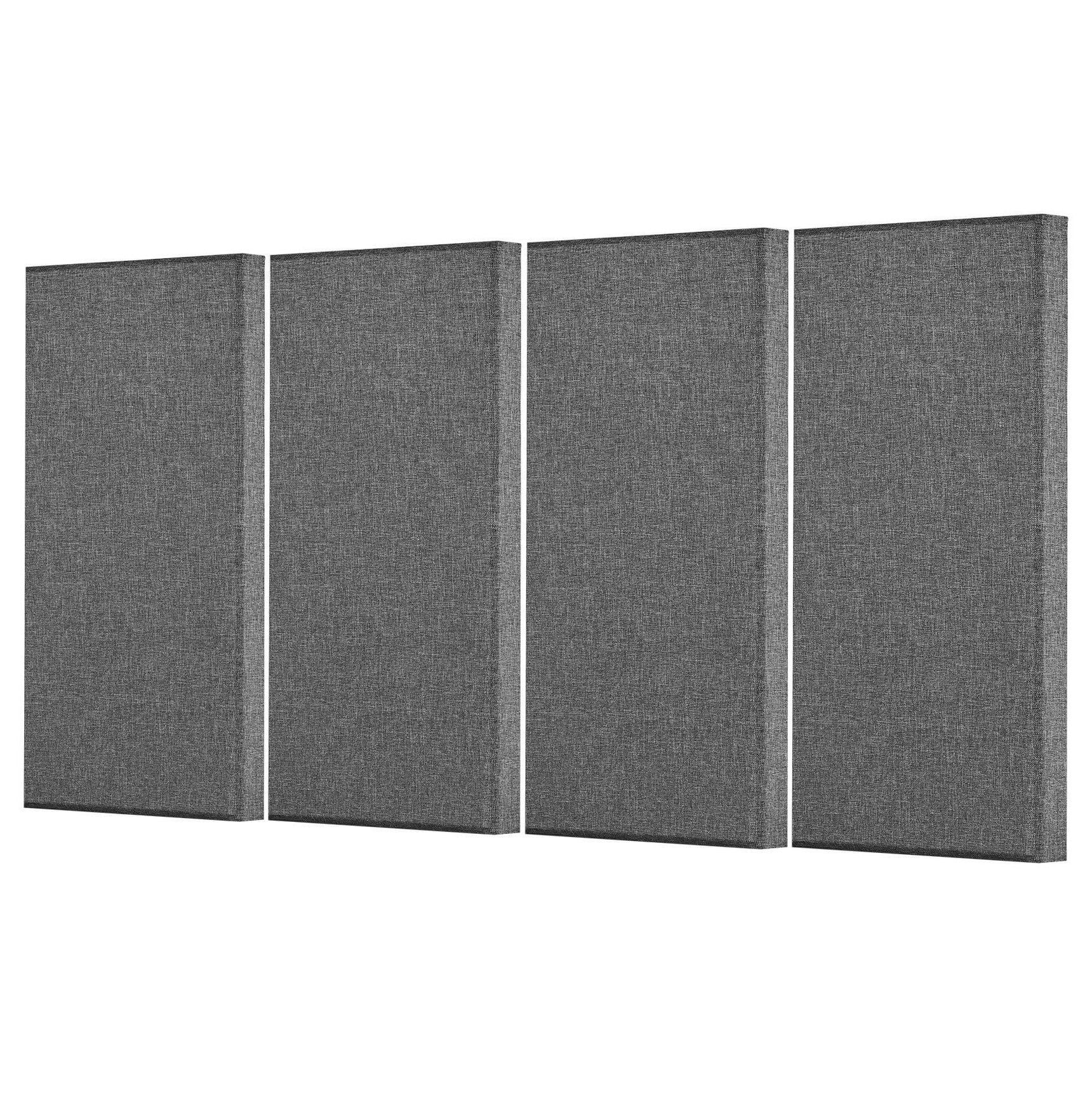 Acoustic Wall Panels 4 Pack, 2 inch Thick 23.6x11.8in Gray, Self-Adhesive Soundproofing Panels for Home & Office, Noise Reduction, Studio Foam Panels