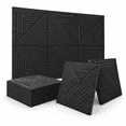Acoustic Wall Panels 6 Pack Black Style 1 20