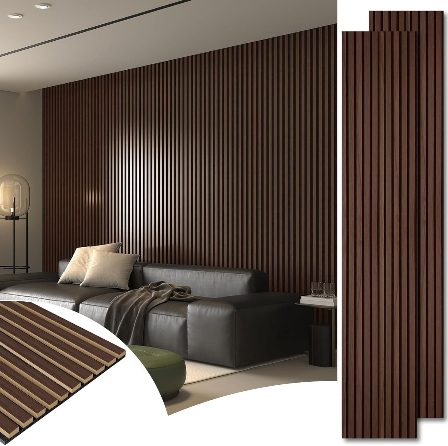 Acoustic Wood Slat Wall Panels for Interior Fluted Sound Absorbing Wood ...