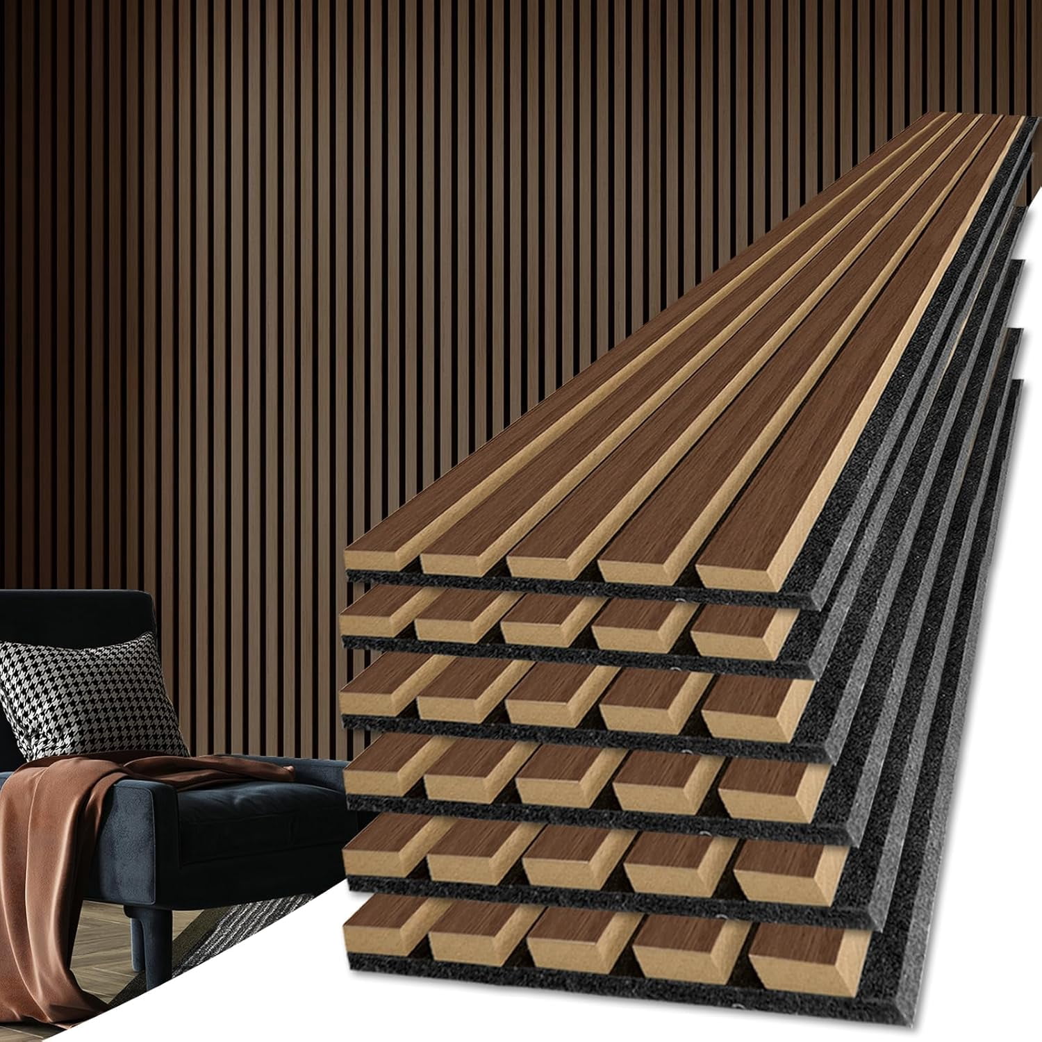Acoustic Wood Slat Wall Panels for Interior Fluted Sound Absorbing Wood ...