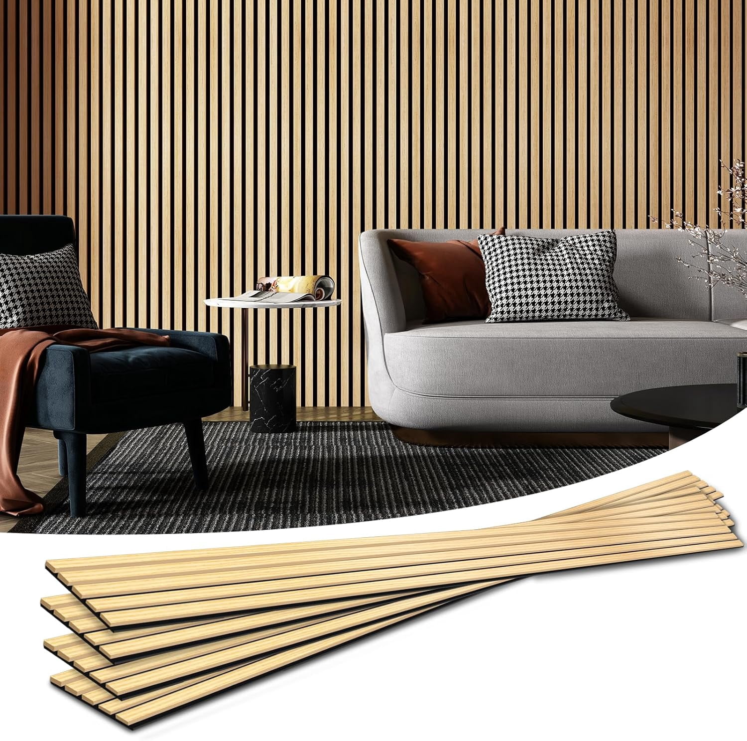 Acoustic Wood Slat Wall Panels for Interior Fluted Sound Absorbing Wood ...
