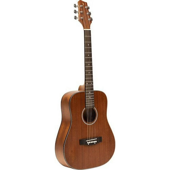 Acoustic dreadnought travel guitar, sapele, natural finish