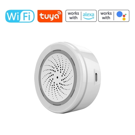 Acousto-optic alarm,Loud Alarm App Compatible With Iuppa Alarm App Remote Visual Alarm 90db And Visual Alarm Siren Ble And Remote Safety Compatible Wifi Siren Alarm 90db Loud Dsfen Adben
