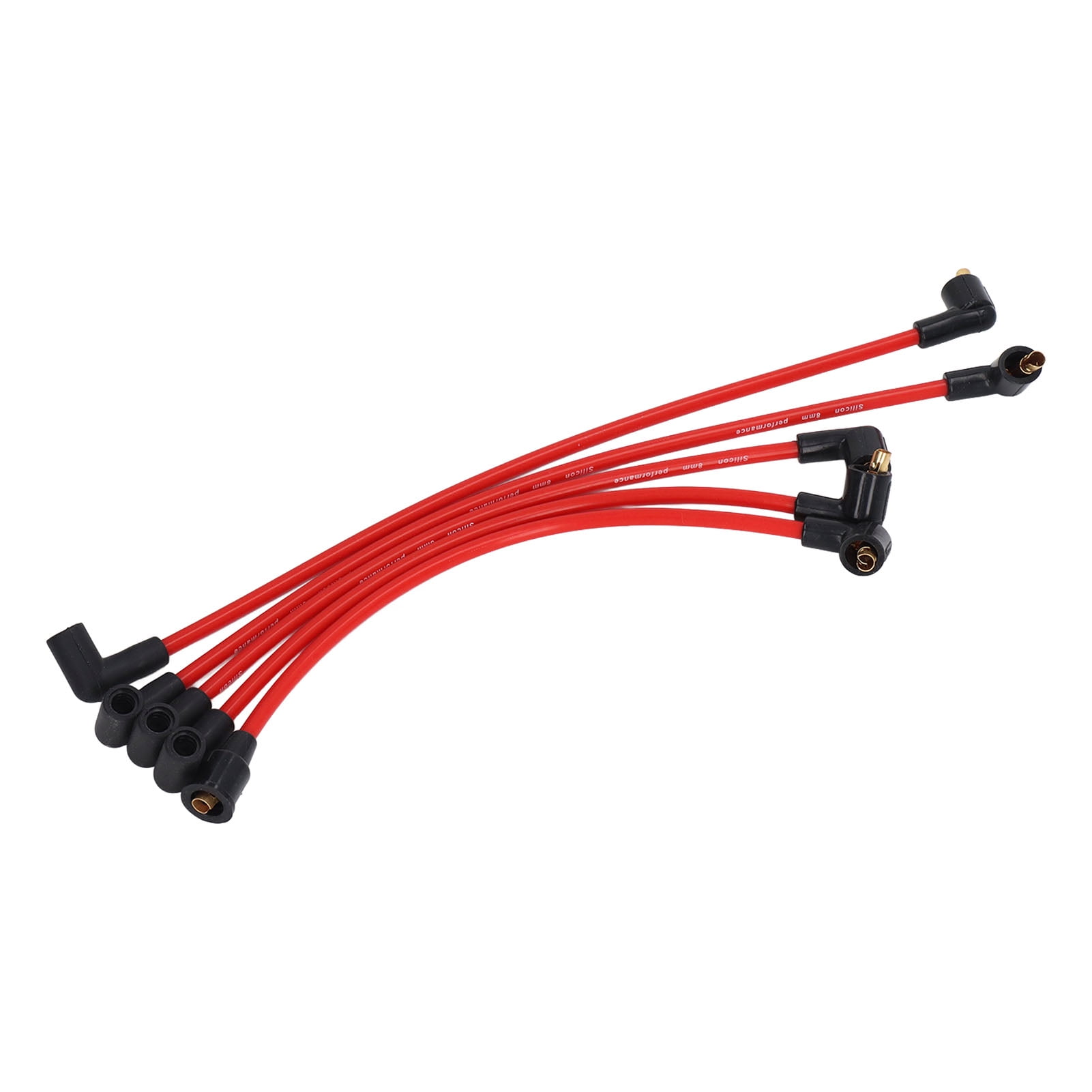 Acouto Ignition Wire Set For MGB 1800cc Models 5pcs 8mm Red Silicone HT