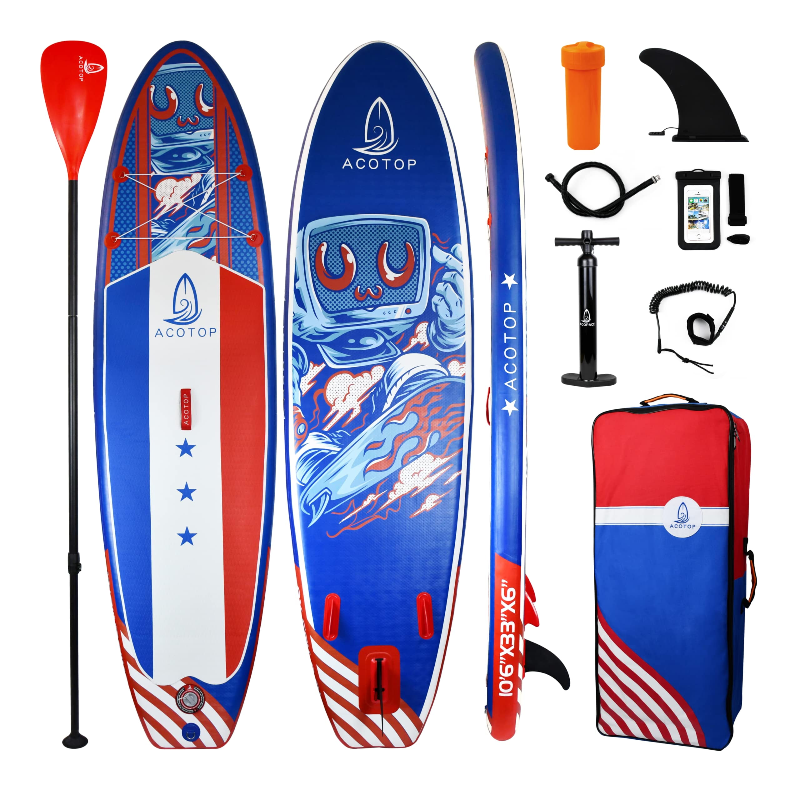 Paddle Board 10'6x32x6, Dreizack Paddle Boards for Adults Extra