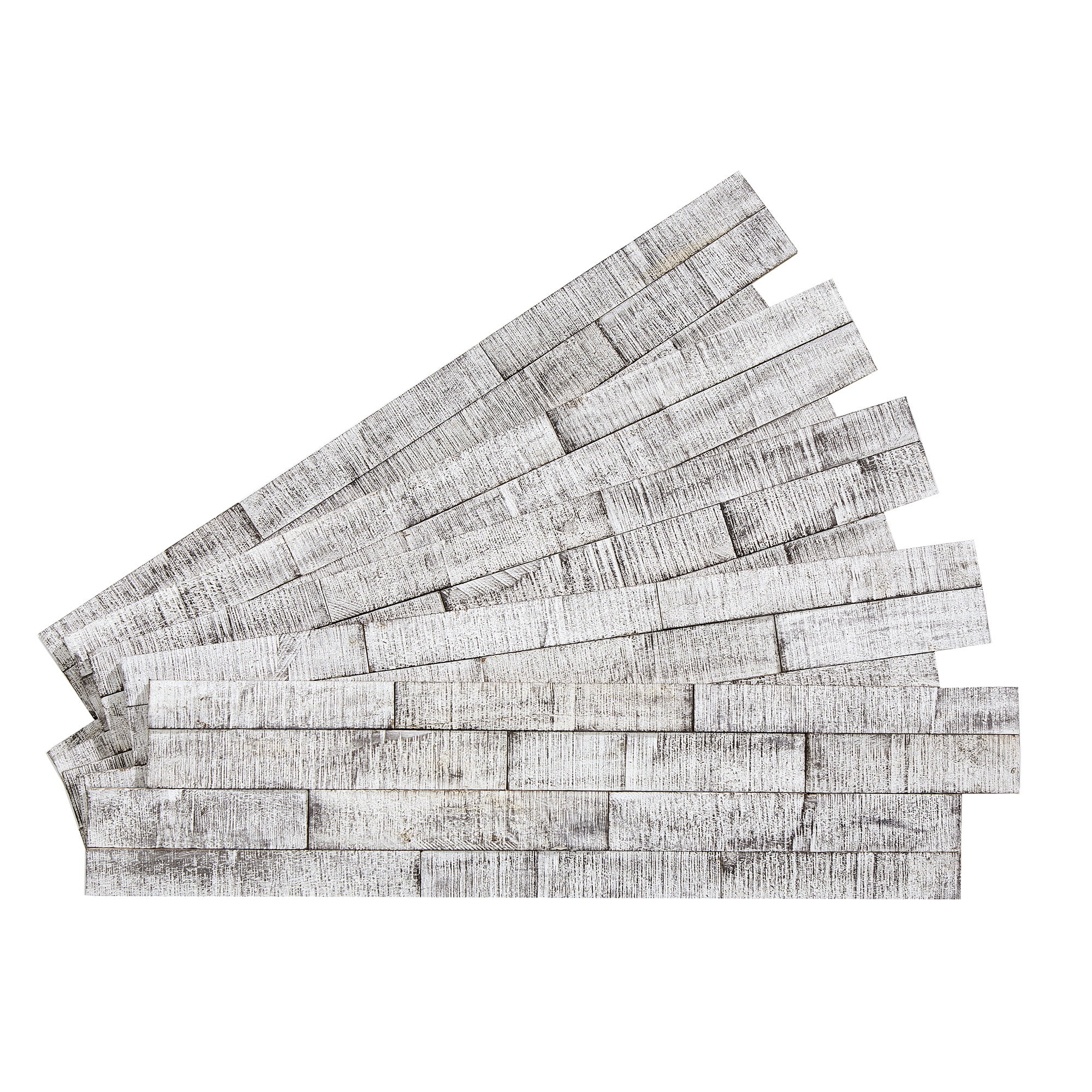 Whitewash Pine Rustic Wood Wall Panels 25.5in x 6in