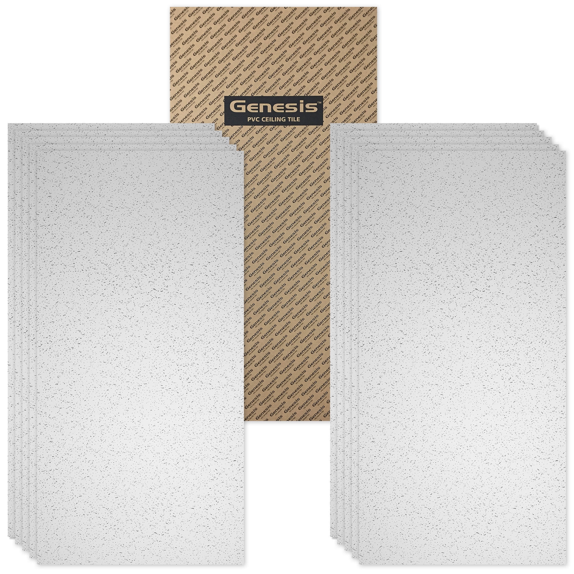 Genesis White Smooth PVC Ceiling Tiles 24" x 48"
