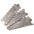 thumbnail image 1 of Aspect Peel and Stick Backsplash 11in x 4in Honeycomb Stainless Matted Metal Tile for Kitchen and Bathrooms (3-Pack), 1 of 3