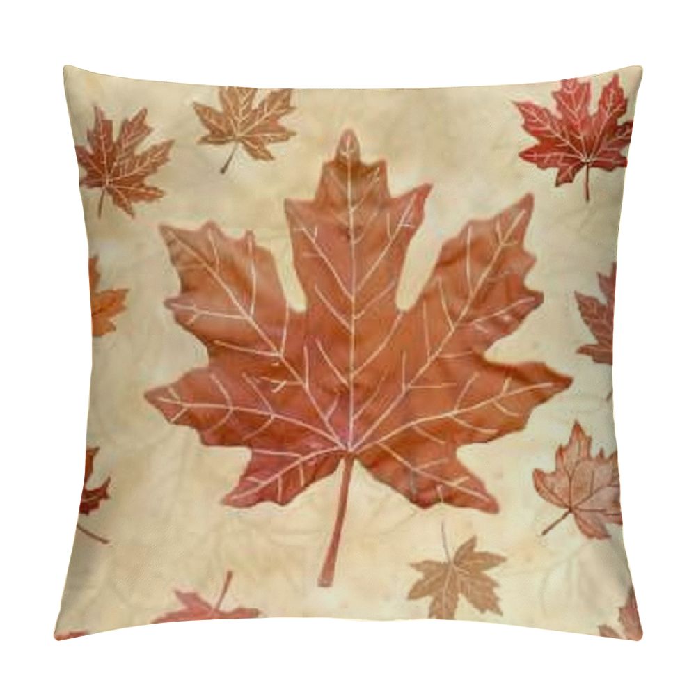 Acpiggto Rectangle Pillowcase Pillow Cover Decorative Maple Leaves