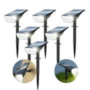 Acpouw Solar Lights Outdoor, Solar Spot Lights Outdoor 6500K Daylight White, Solar Landscape Spotlights for Garden Yard Patio Driveway Porch, 6-Pack