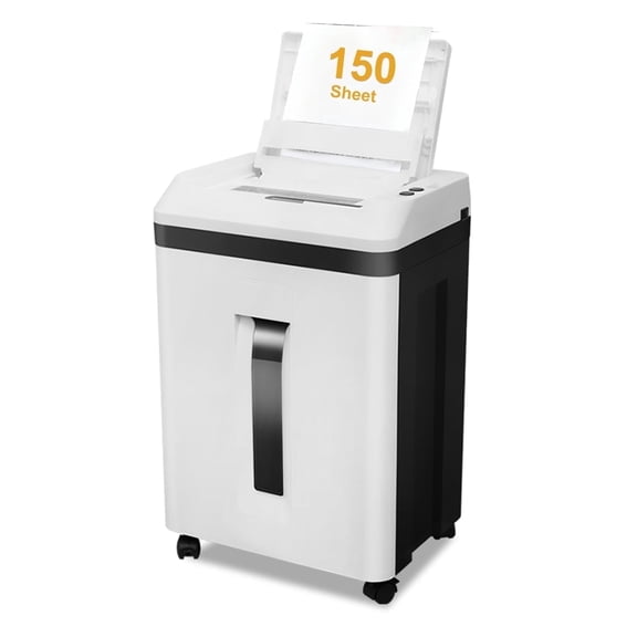QUIETLEMON 150 Sheet Auto Feed Paper Shredder, 60 Minutes Nonstop Heavy Duty Shredders, P5 Micro-Cut, Shred CD/Card for Home Office Use