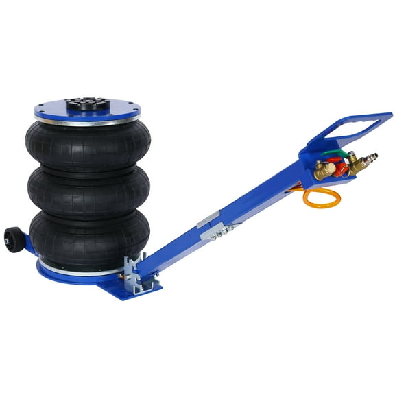 Acpouw 5T Triple Bag Air Jack ,Pneumatic Jack 3 bag ,lifting 16in capacity 5T 11000lbs,easy-collapsing Terrain,Blue color