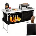 thumbnail image 1 of Acpouw Camping Table Portable, Lightweight Outdoor Table Height Adjustable for BBQ, Patio, Beach, Backyard, Party, Travel Cooking, 1 of 7