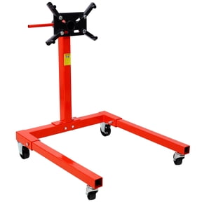 Acpouw Engine Stand, 1500 LBS Motor Stand with 4 Wheels, 360 Degree Rotating Head & 4 Adjustable Arms,Metal Engine Holder for Garage, Auto Repair, Red