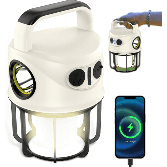 Acpouw Portable LED Camp Light with Power Bank - 330LM Brightness, 6 Modes (Flashlight/Lantern), 2400mAh Battery for Camping, Blackouts, Backpacking & Emergency Kits