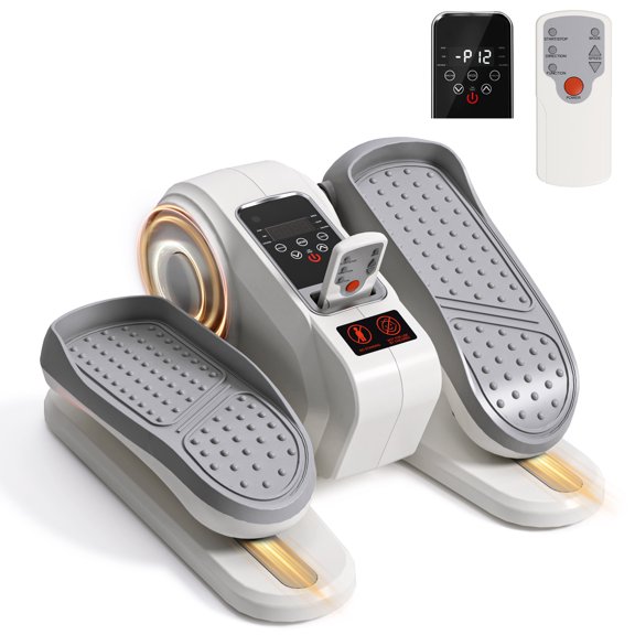 Acpouw Under Desk Elliptical Machine for Seniors & Rehab  12 Speeds, Remote, Silent, Bidirectional Pedals