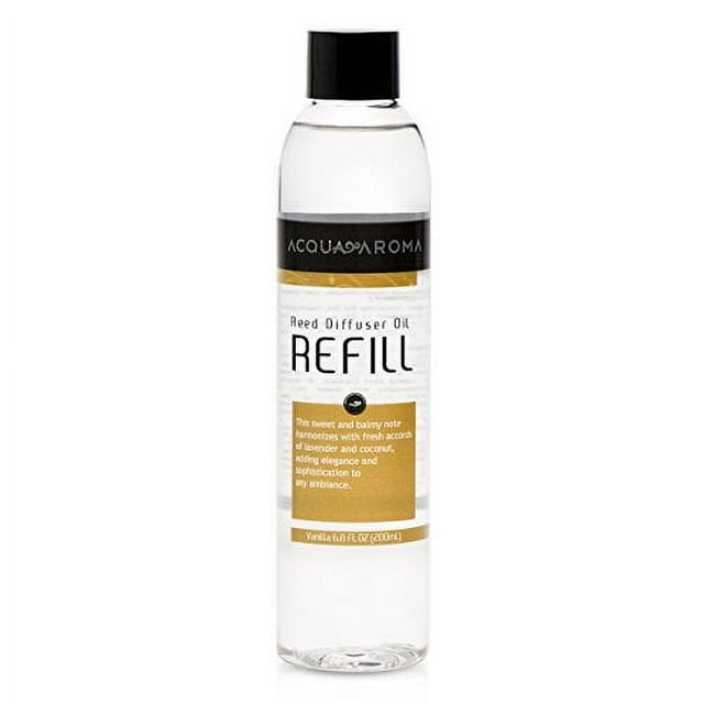 Acqua Aroma Vanilla Reed Diffuser Oil Refill 6.8 FL OZ (200ml) Contains