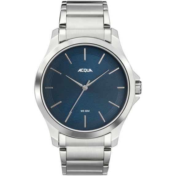 Acqua Men's Silver-Tone/Blue Watch, Stainless Steel Bracelet
