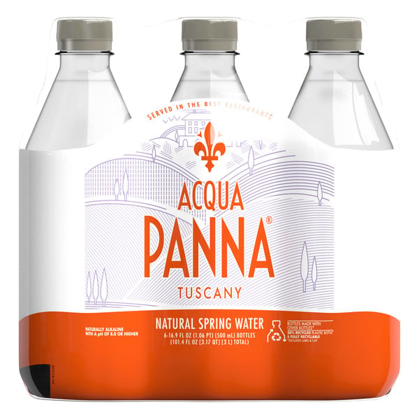 Acqua Panna Natural Spring Water 16.9 fl oz • 6 x 16.9 fl oz