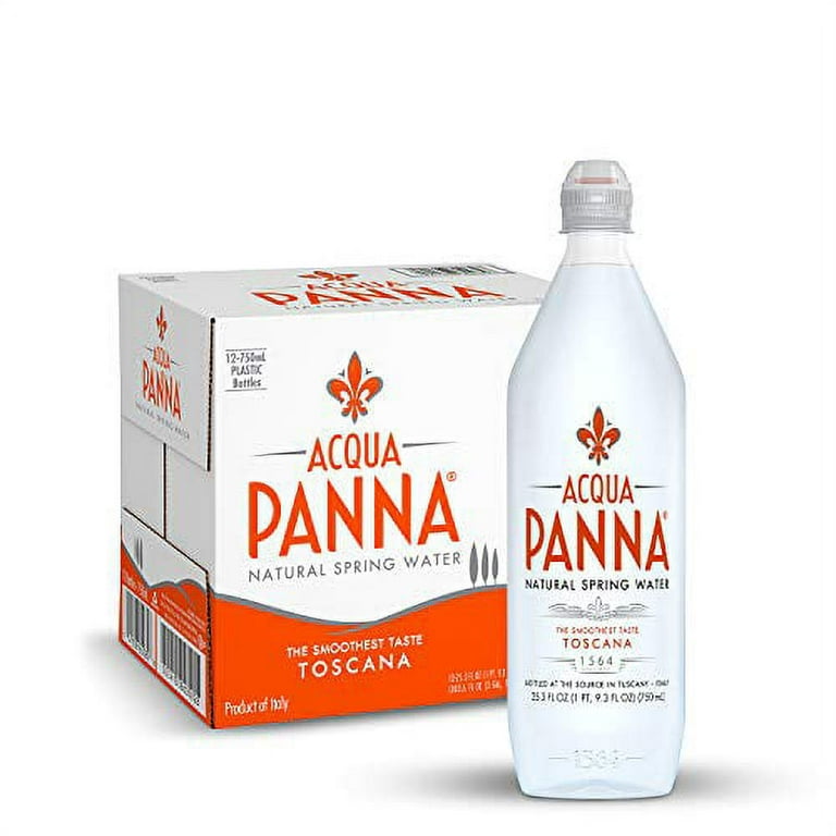 Acqua Panna Natural Spring Water, 25.3 Fl. Oz. Plastic Bottles, Pack of 12