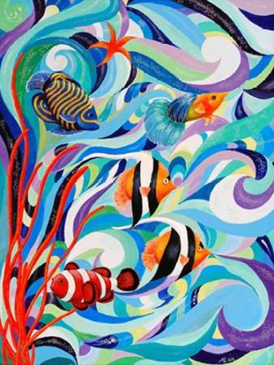 Acquario Canvas Art - Marinella Baglietti (18 x 24)