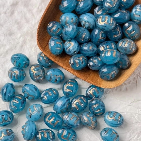 AcriJoy 10pcs Handmade Glass Beads for DIY Jewelry Making, Round Loose Beads for Bracelets, Necklaces, and Decorative Craft Accessories, Single Color Set.