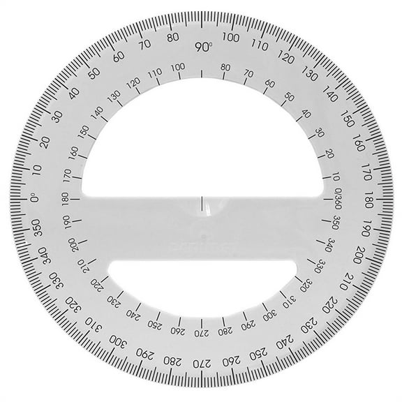 Acrimet 360 Degree Protractor Premium (White Color)
