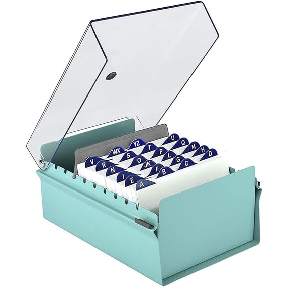 Acrimet 4 x 6 Card File Holder Organizer Box Metal Base Heavy Duty (AZ ...