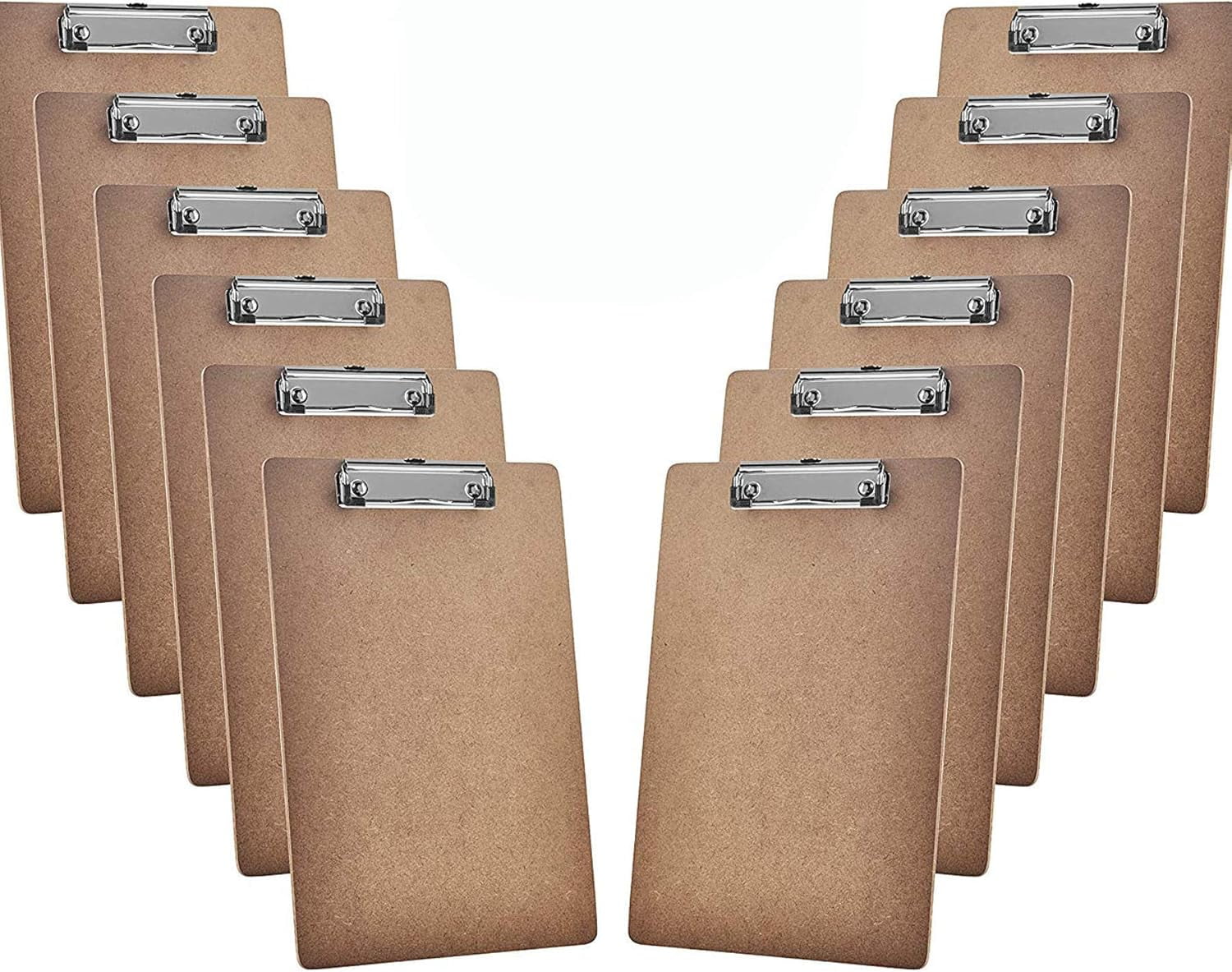 Acrimet Clipboard Letter Size A4 (13” x 9 1/16”) Low Profile Clip (Hardboard) (12 Pack)