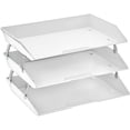 thumbnail image 1 of Acrimet Facility 3 Tier Letter Tray Side Load Plastic Desktop File Organizer (White Color), 1 of 9