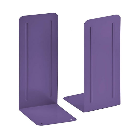 Acrimet Jumbo Premium Metal Bookends 9" (Heavy Duty) (Purple Color) (1 Pair)