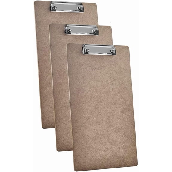 Acrimet Legal Size Clipboard 15 3/8 x 9 1/16, Low Profile Clip, Hardboard FSC Certified, Smooth Finish (3 Pack)
