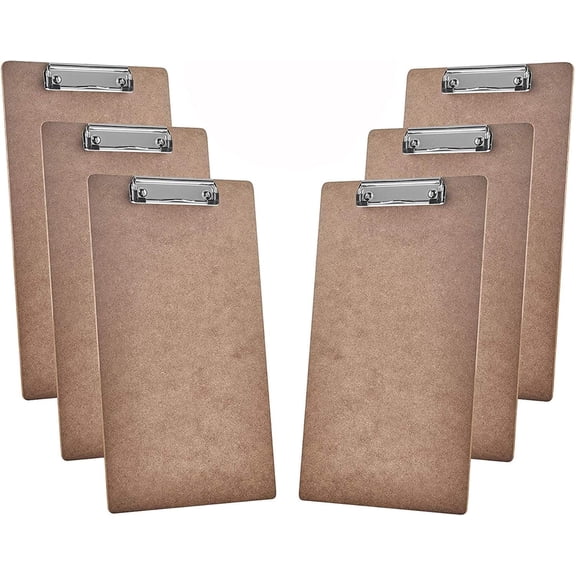 Acrimet Legal Size Clipboard 15 3/8 x 9 1/16, Low Profile Clip, Hardboard FSC Certified, Smooth Finish (6 Pack)