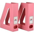 thumbnail image 1 of Acrimet Magazine File Holder – Vertical Rack for Documents, Folders and Mail, Durable Plastic Desk Organizer for Office & Home, Solid Pink (2 Pack), 1 of 9