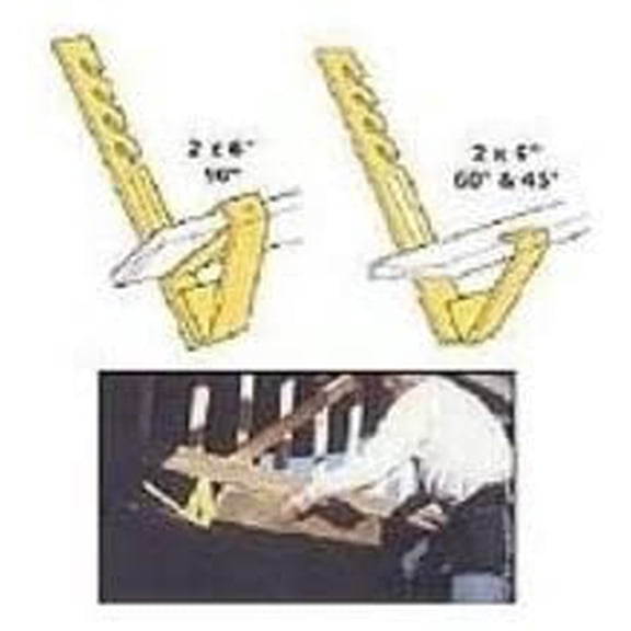 Acro Building Products Roof Bracket 16" Back 45 2x6 Plank - carton of 12 16456