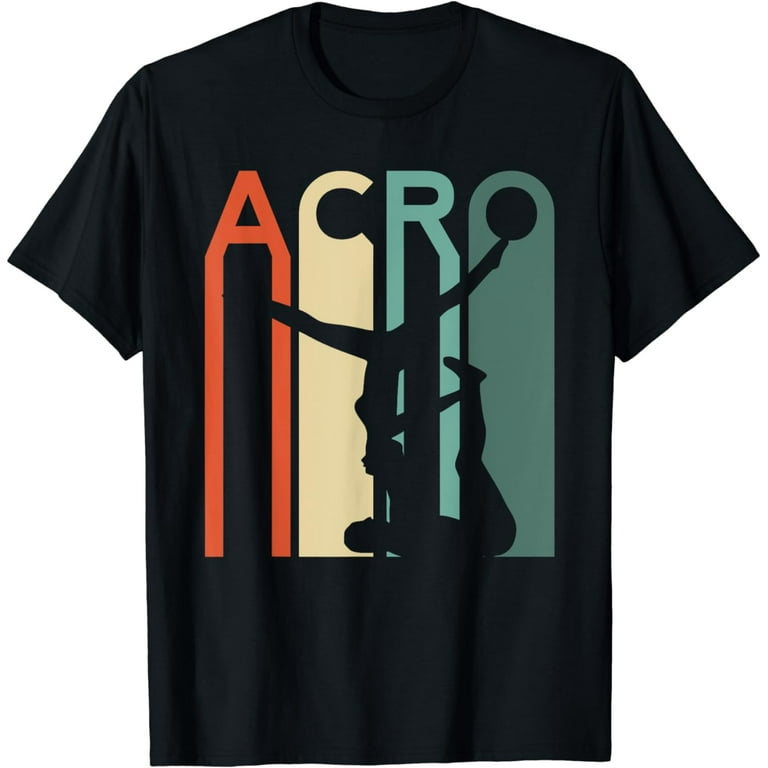 Acro Yoga Shirt Retro Vintage Yoga Couple Hot Gymnastics Gym