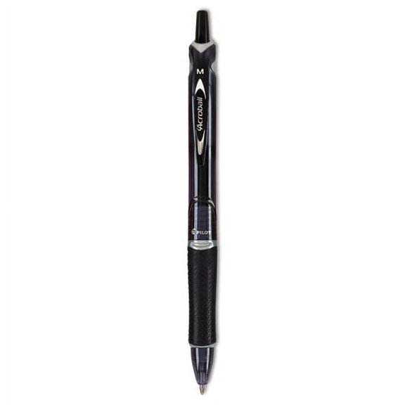 Acroball Colors Advanced Ink Ballpoint Pen, Retractable, Medium 1 Mm, Black Ink, Black Barrel | Bundle of 2 Dozen