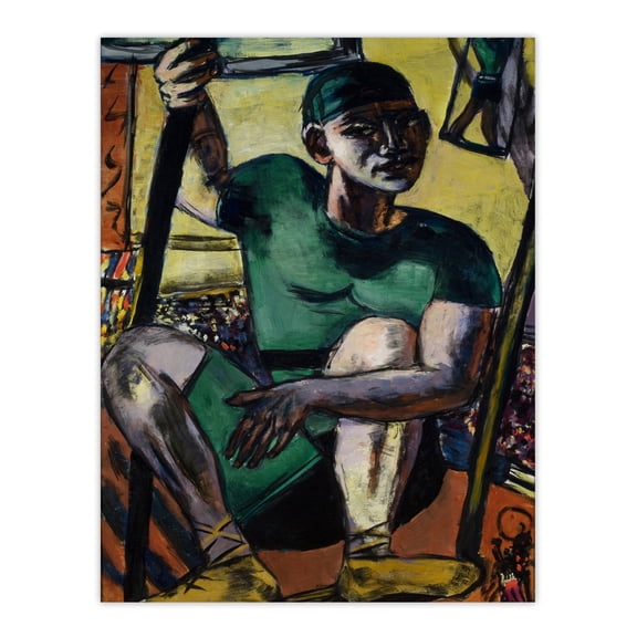 Acrobat Portrait on the Trapeze Max Beckmann Wall Art Poster Print