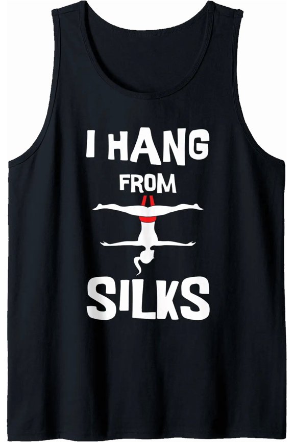 Acrobatic Gymnastic Hang From Aerial Yoga Silks Dancer Tank Top Size S-3XL