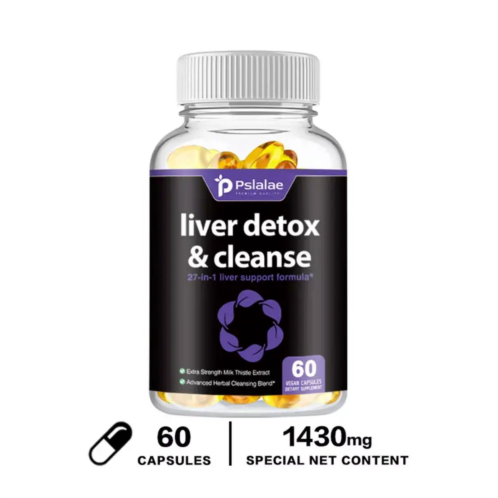 28-in-1 Liver Detox & Cleanse Capsules - 1430mg Herbal Formula With Milk Thistle & Dandelion 11 thumbnail image