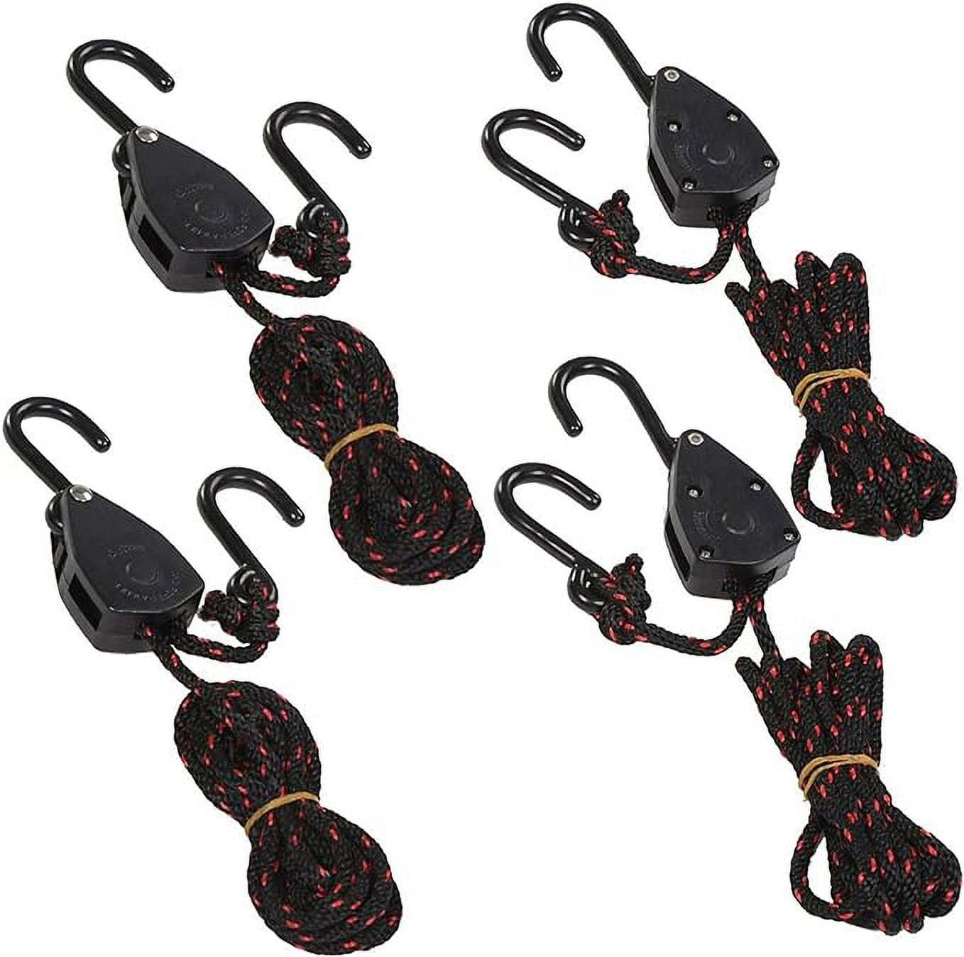 Acronde 4PCS 1/8" Adjustable Heavy Duty Rope Hanger Ratchet Kayak and