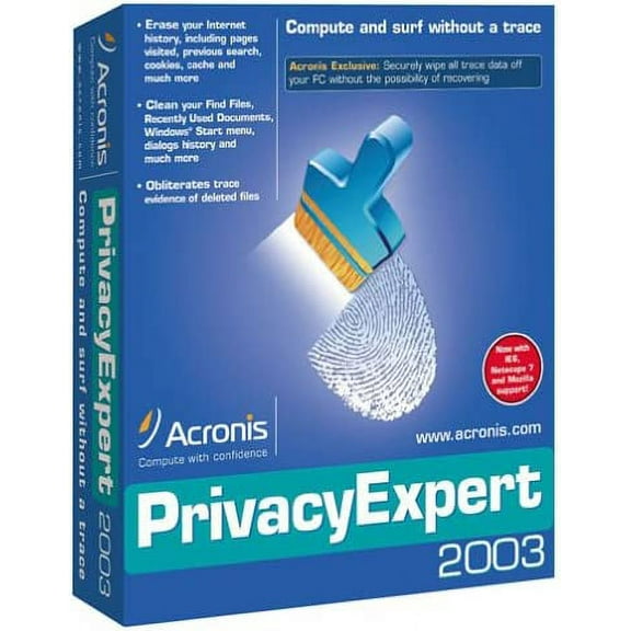 Acronis Privacy Expert 2003 - Box pack - 1 user - CD - Win