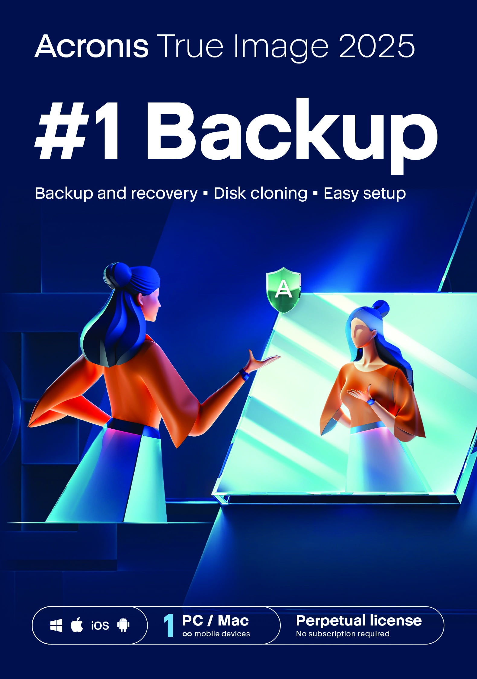 Acronis True Image #1 Backup and Cloning Software 2025 - Perpetual - 1PC, Windows & Mac OS [Digital Download]