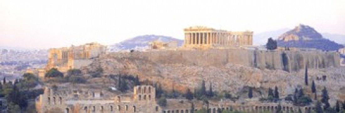 Acropolis Athens Greece Canvas Art - Panoramic Images (18 x 6)