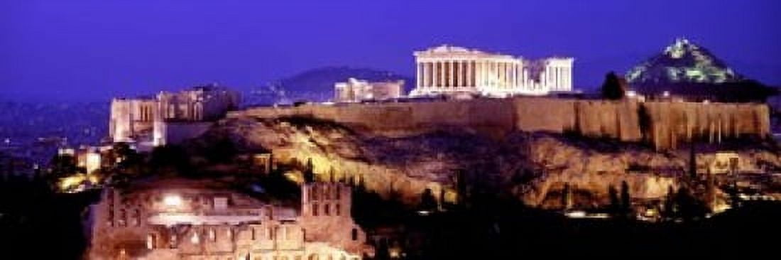 Acropolis Athens Greece Canvas Art - Panoramic Images (18 x 6)