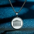 thumbnail image 1 of Acropolis Necklace Stainless Steel Pendant Ancient Greek Charm Jewelry, 1 of 5